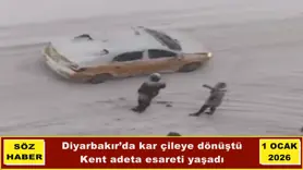 Diyarbakır’da kar çileye dönüştü