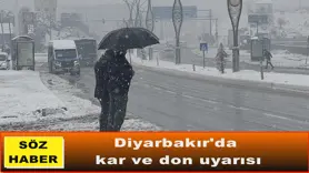 Diyarbakır'da kar ve don uyarısı