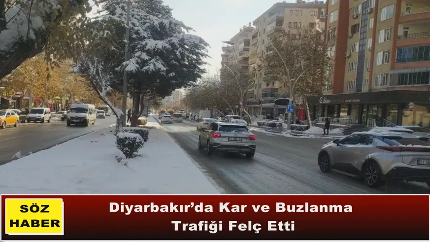 Diyarbakır’da Kar ve Buzlanma Trafiği Felç Etti