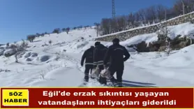 Eğil'de erzak sıkıntısı yaşayan  vatandaşların ihtiyaçları giderildi