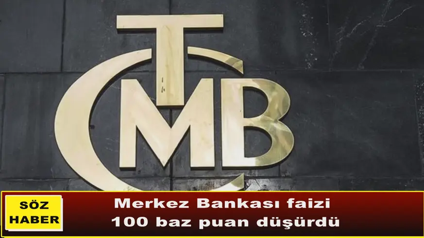 Merkez Bankası faizi 100 baz puan düşürdü