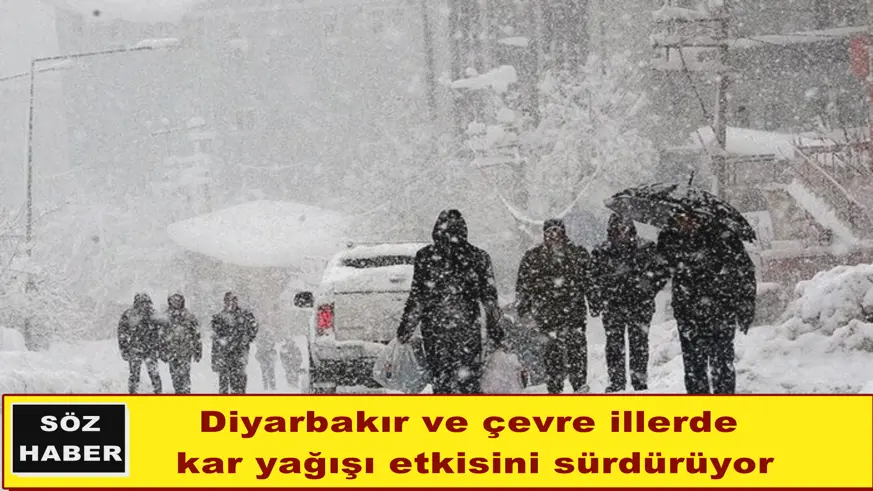 Diyarbakır ve çevre illerde kar yağışı etkisini sürdürüyor