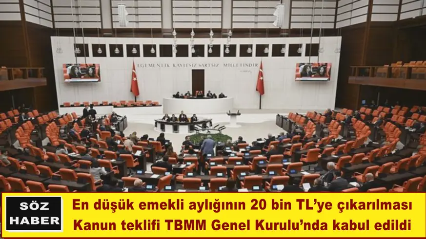 Kanun teklifi TBMM Genel Kurulu’nda kabul edildi