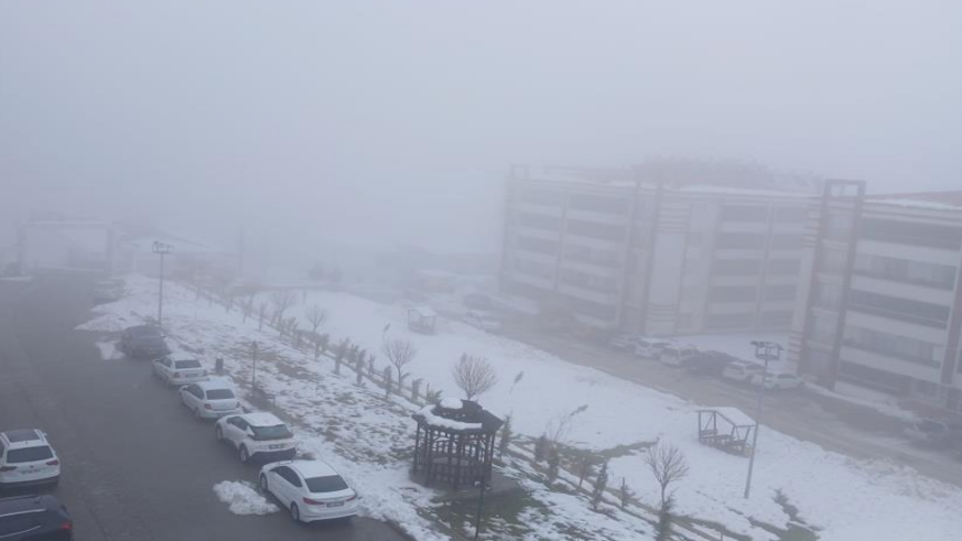 Kulp ilçesinde yoğun sis etkili oldu