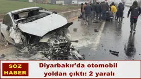 Diyarbakır’da otomobil yoldan çıktı