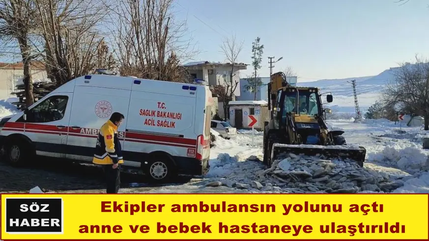 Anne ve bebek hastaneye ulaştırıldı