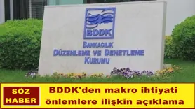 BDDK'den makro ihtiyati önlemlere ilişkin açıklama