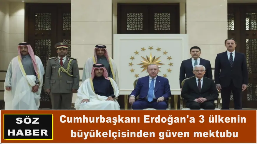 Cumhurbaşkanı Erdoğan'a 3 ülkenin büyükelçisinden güven mektubu