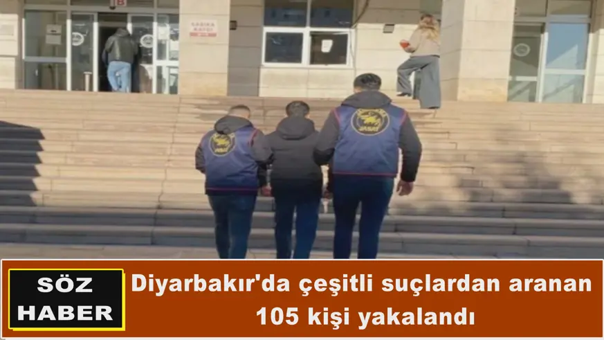 Diyarbakır'da çeşitli suçlardan aranan 105 kişi yakalandı