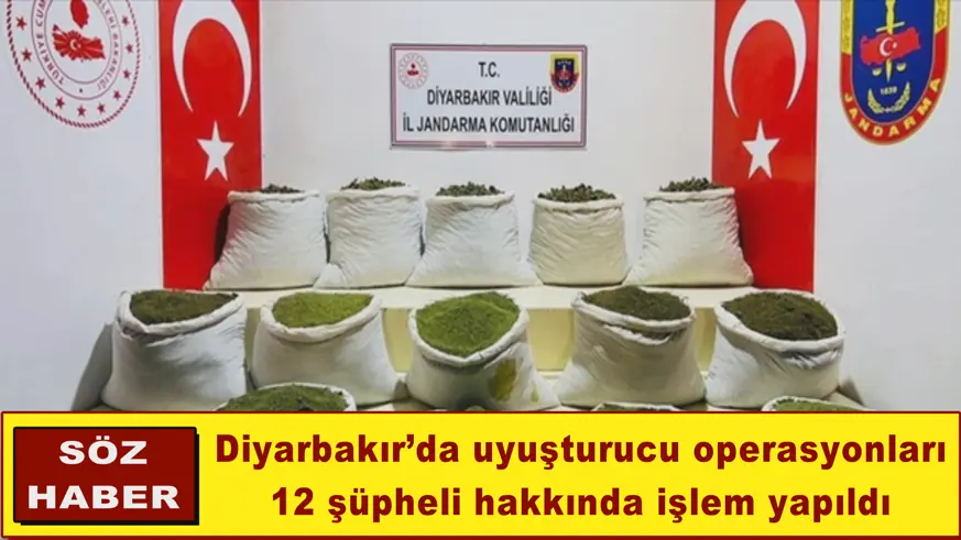 Diyarbakır’da uyuşturucu operasyonları