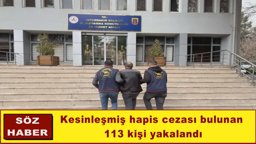 Kesinleşmiş hapis cezası bulunan  113 kişi yakalandı