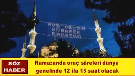 Ramazanda oruç süreleri