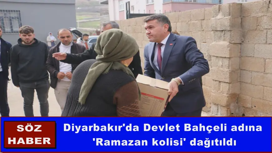 Diyarbakır'da Devlet Bahçeli adına  'Ramazan kolisi' dağıtıldı