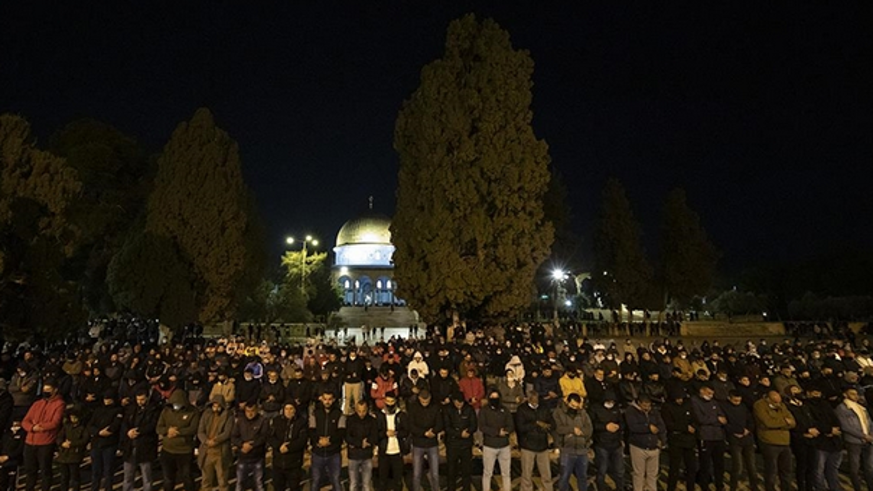 Mescid-i Aksa'da Ramazan ayının ilk teravih namazı kılındı