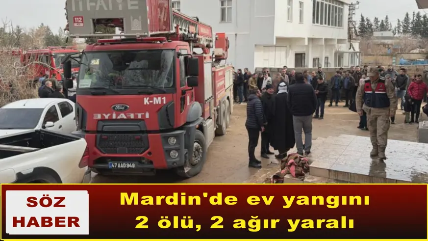 Mardin'de ev yangını