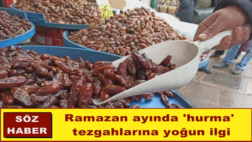 Ramazan ayında 'hurma'  tezgahlarına yoğun ilgi