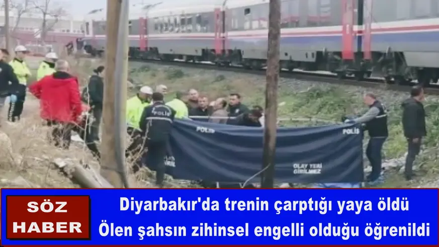 Diyarbakır'da trenin çarptığı yaya öldü