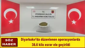 Diyarbakır’da 38 kilo esrar ele geçirildi