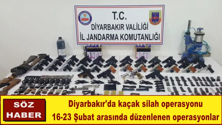Diyarbakır'da kaçak silah operasyonu