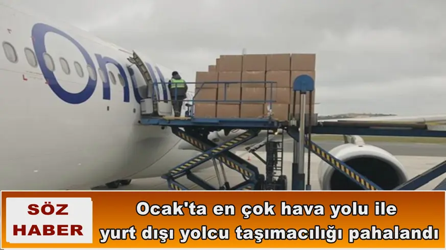 Ocak'ta en çok hava yolu ile yurt dışı yolcu taşımacılığı pahalandı