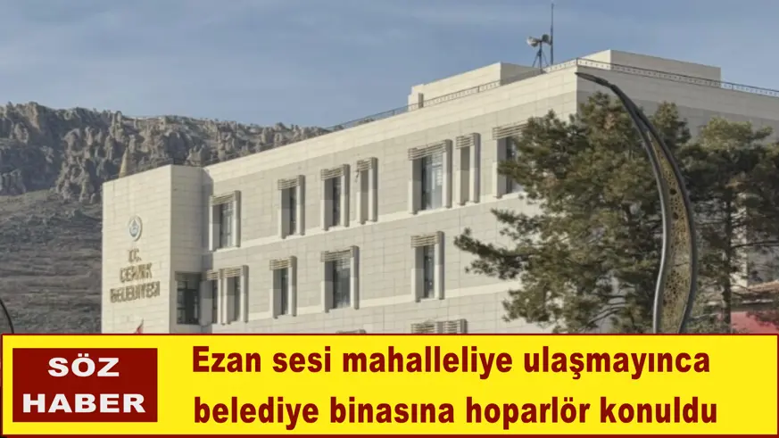 Belediye binasına hoparlör konuldu