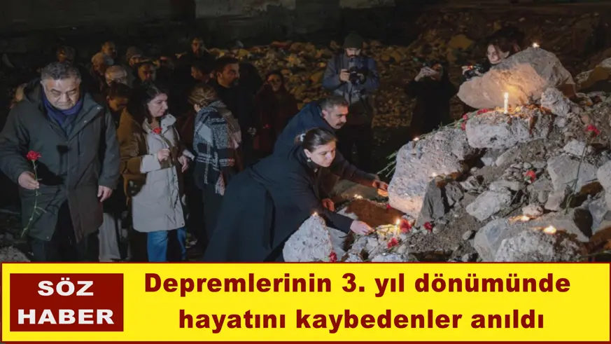 Depremlerinin 3. yıl dönümünde  hayatını kaybedenler anıldı