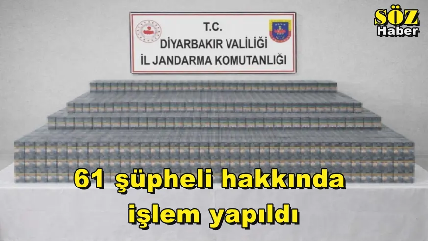61 şüpheli hakkında işlem yapıldı