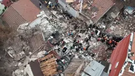 Patlama sonrası 2 bina çöktü