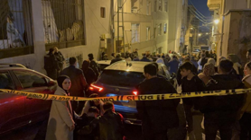 Apartman girişinde dehşet