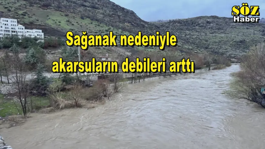 Sağanak nedeniyle  akarsuların debileri arttı