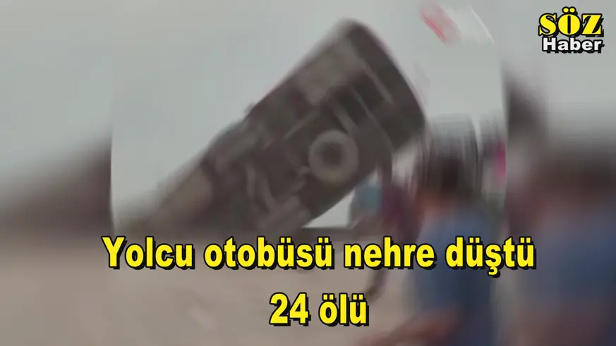 Yolcu otobüsü nehre düştü