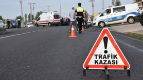 Polis servisi kaza yaptı
