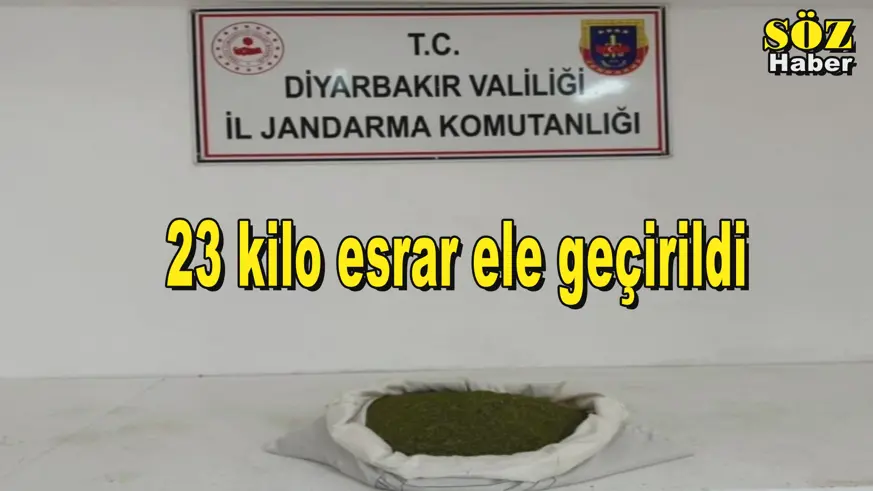 23 kilo esrar ele geçirildi