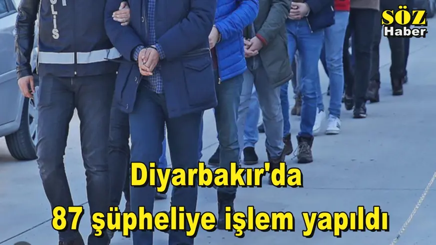 Diyarbakır'da  87 şüpheliye işlem yapıldı