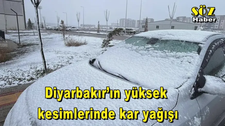 Diyarbakır’ın yüksek kesimlerinde kar yağışı