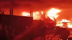 Geri dönüşüm tesisinde korkutan yangın