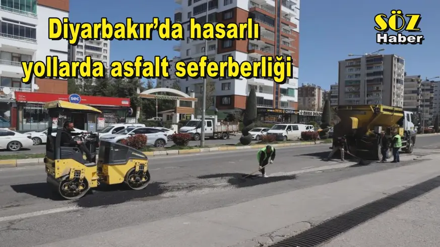 Diyarbakır’da hasarlı yollarda asfalt seferberliği