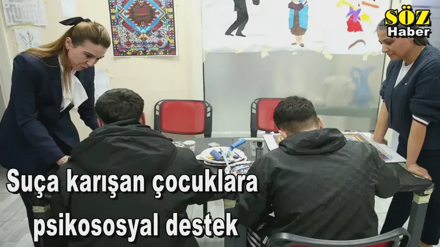 Suça karışan çocuklara  psikososyal destek