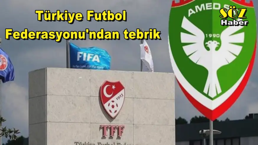 Türkiye Futbol  Federasyonu'ndan tebrik