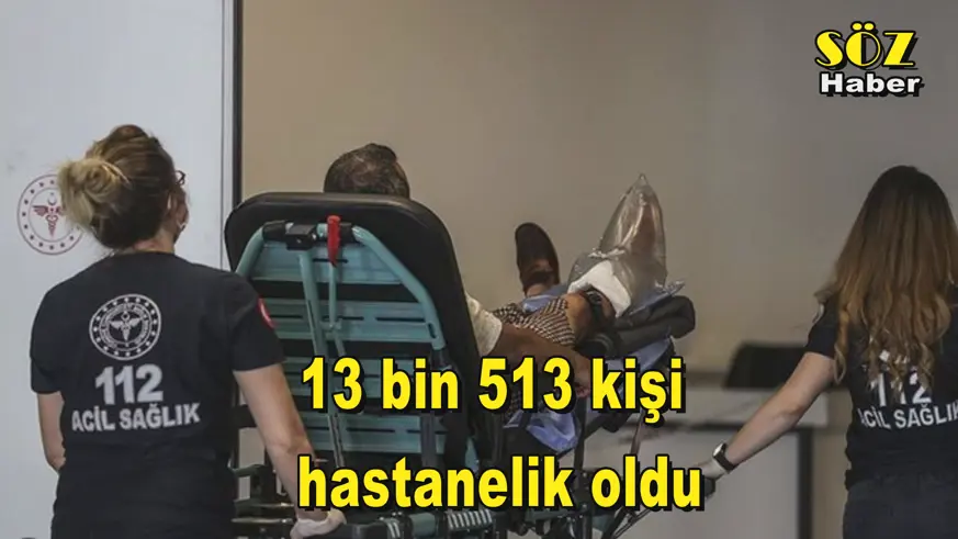 13 bin 513 kişi  hastanelik oldu