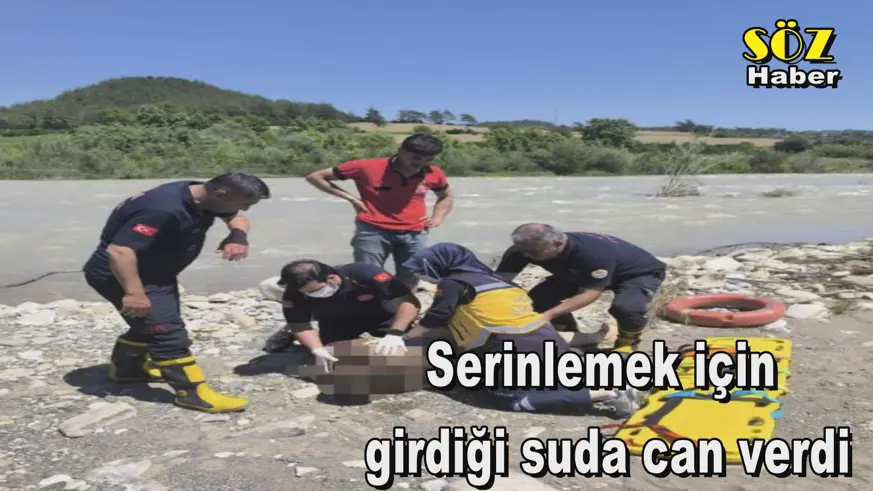 Serinlemek için  girdiği suda can verdi