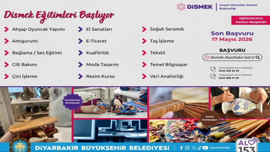 DİSMEK’ten 15 yeni kurs