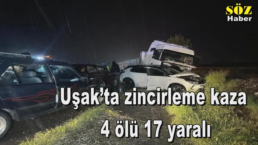 Uşak’ta zincirleme kaza