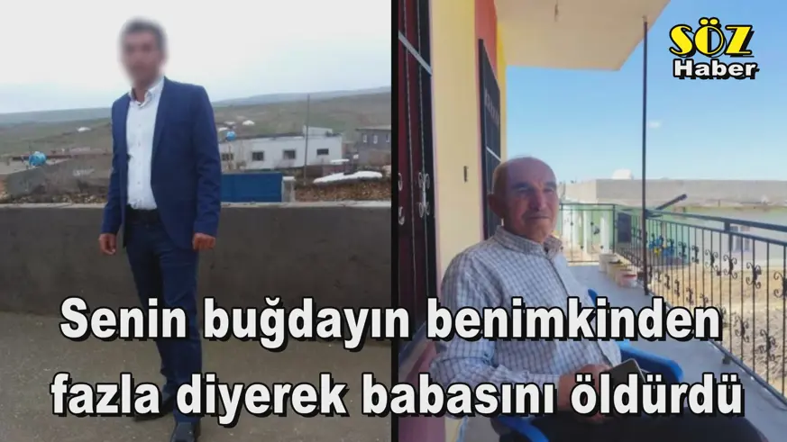 Senin buğdayın benimkinden  fazla diyerek babasını öldürdü