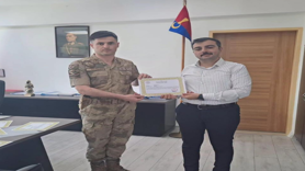 Jandarma personeline başarı belgesi