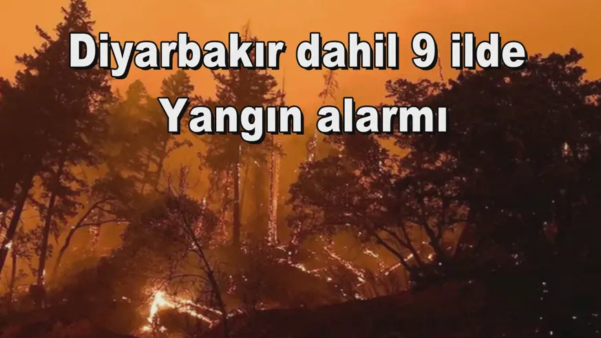 Diyarbakır dahil 9 ilde  Yangın alarmı