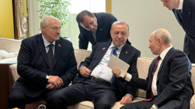 Erdoğan, Putin ve Lukaşenko'dan samimi görüşme