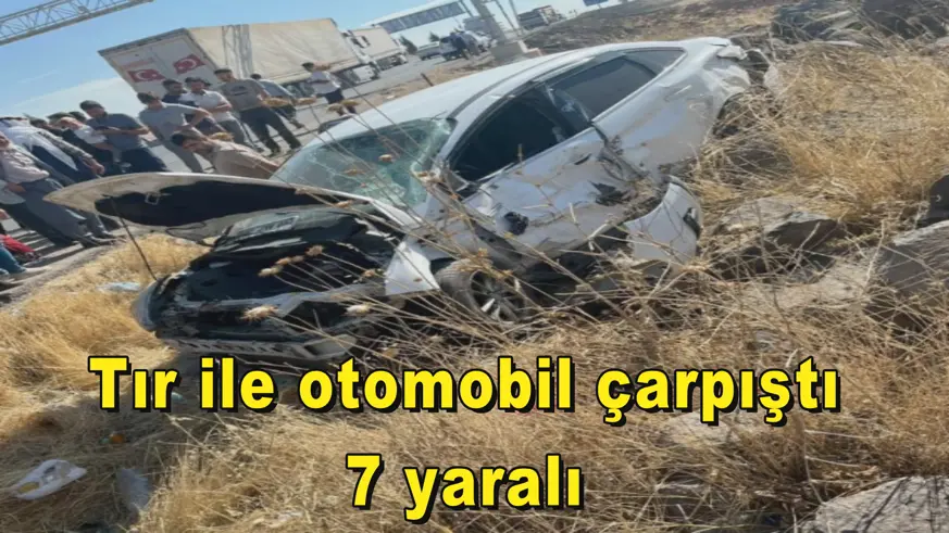 Tır ile otomobil çarpıştı